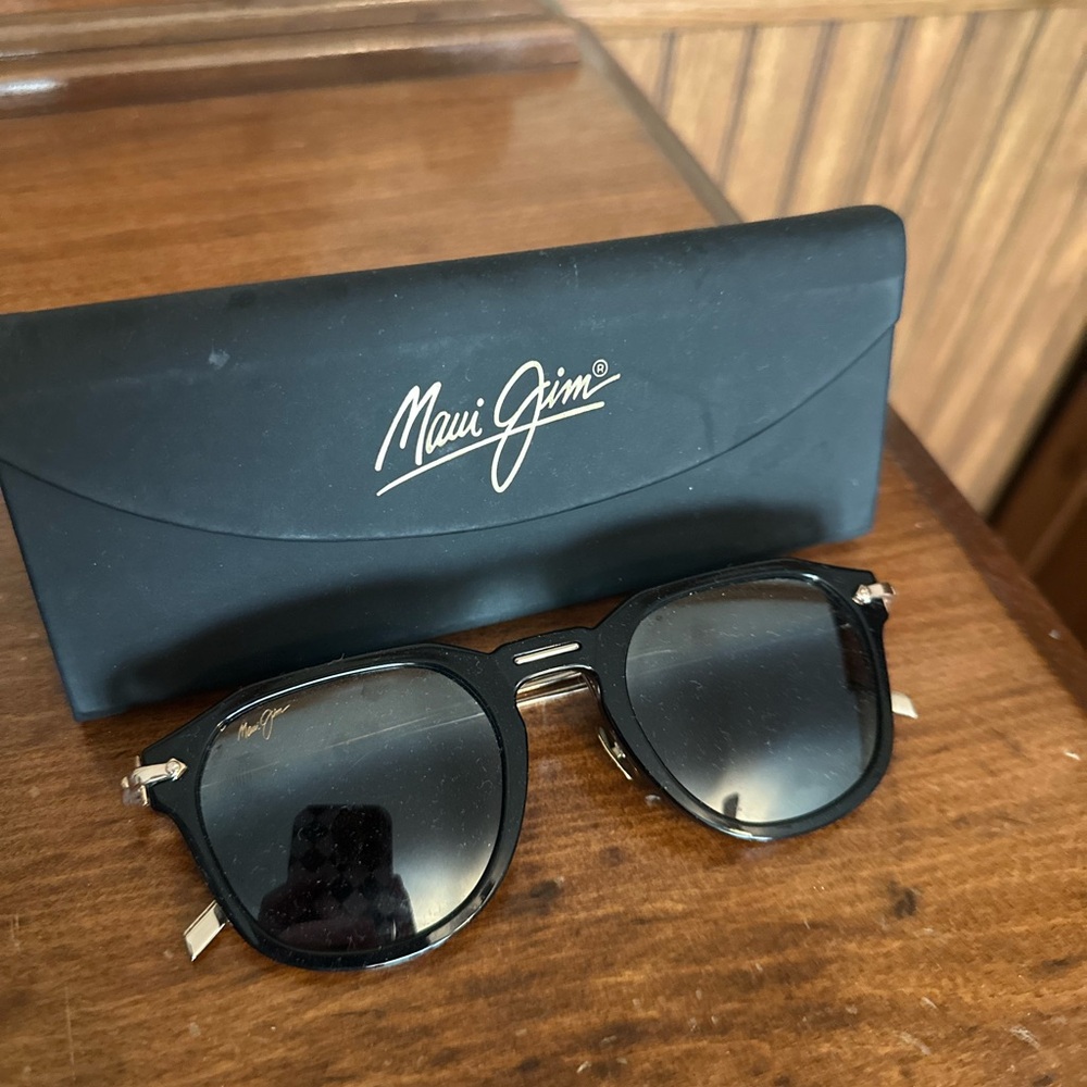 Maui Jim Alika Black and Gold Sunglasses